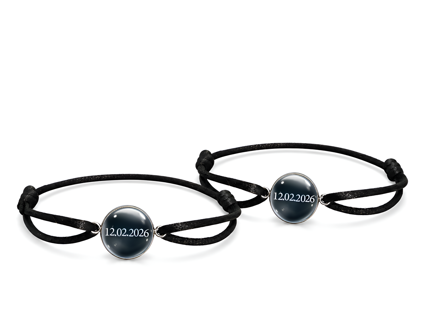 Personalisiertes Pärchen Armband Set Classic – Datum